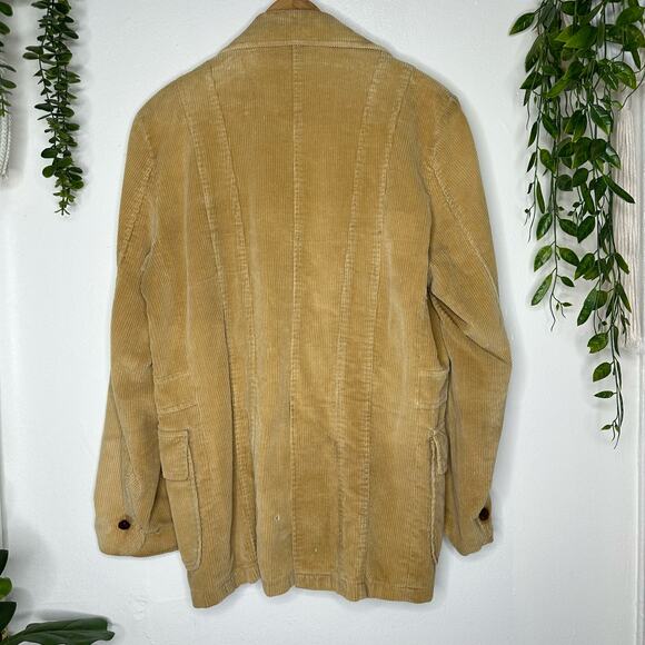 Brad Whitney Carmel Cove VTG 70s/80s Khaki Tan Corduroy Buttoned Trench Coat - Picture 3 of 16